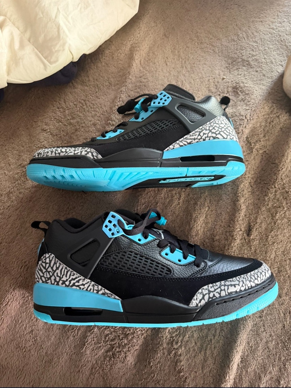 Size 11 Nike Air Jordan Spizike Low SE Black Gamma Blue